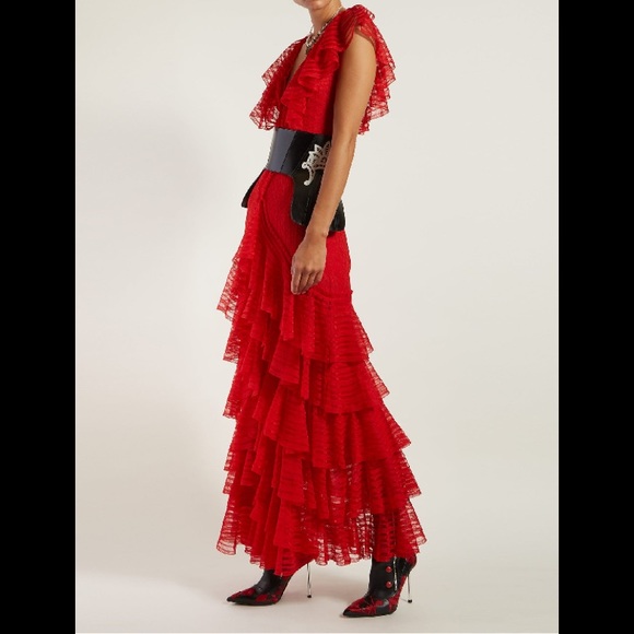 Alexander Mcqueen Ankle Boot w/Floral Embroidery - Picture 2 of 8